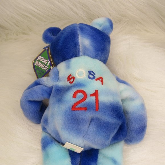 Salvino's Bammers Opening Day Sammy Sosa #21 Blue Beanie Bear - Picture 8 of 11